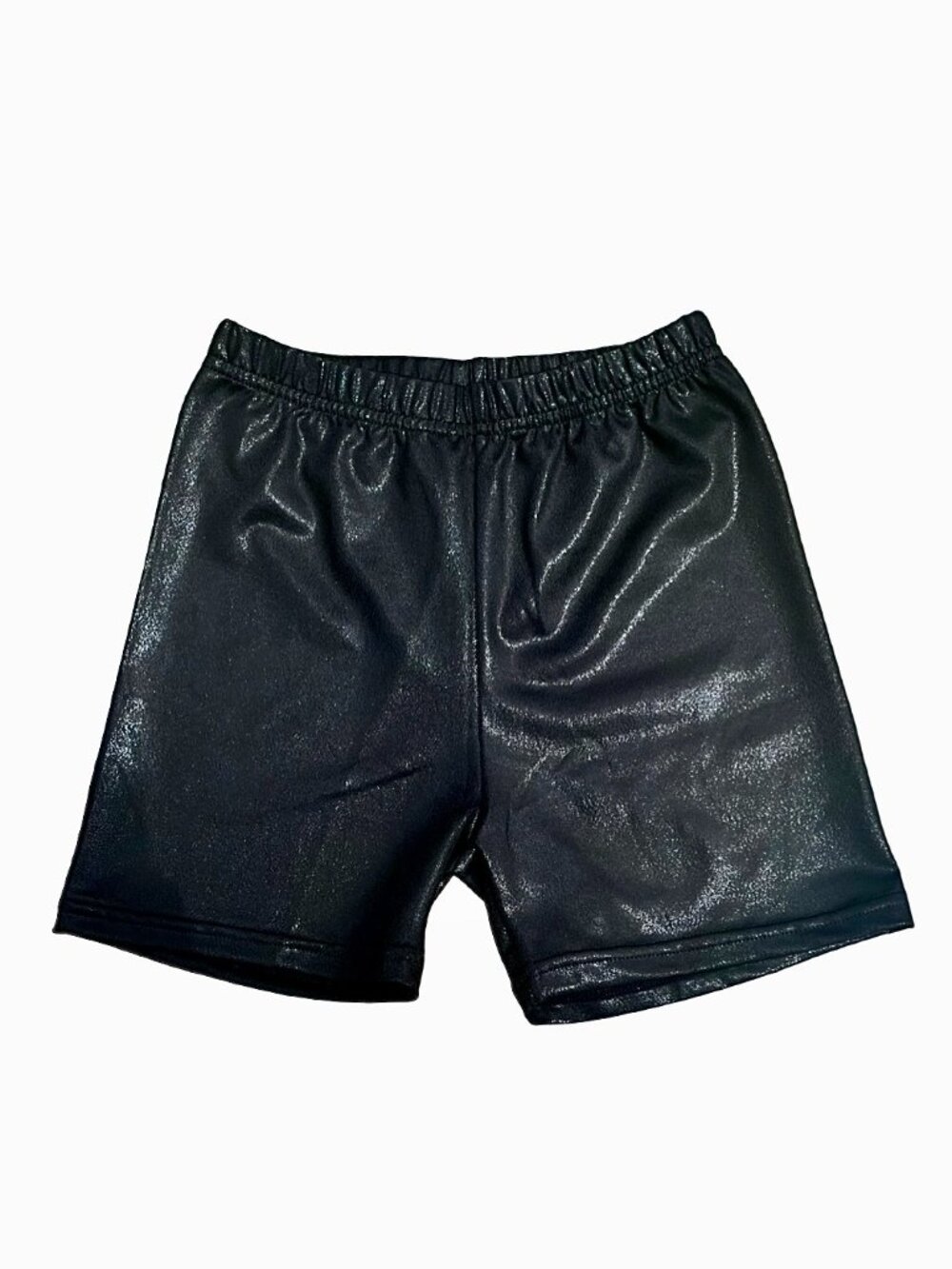 Youth 2XL Black Shimmery Metallic Gymnastics Shorts